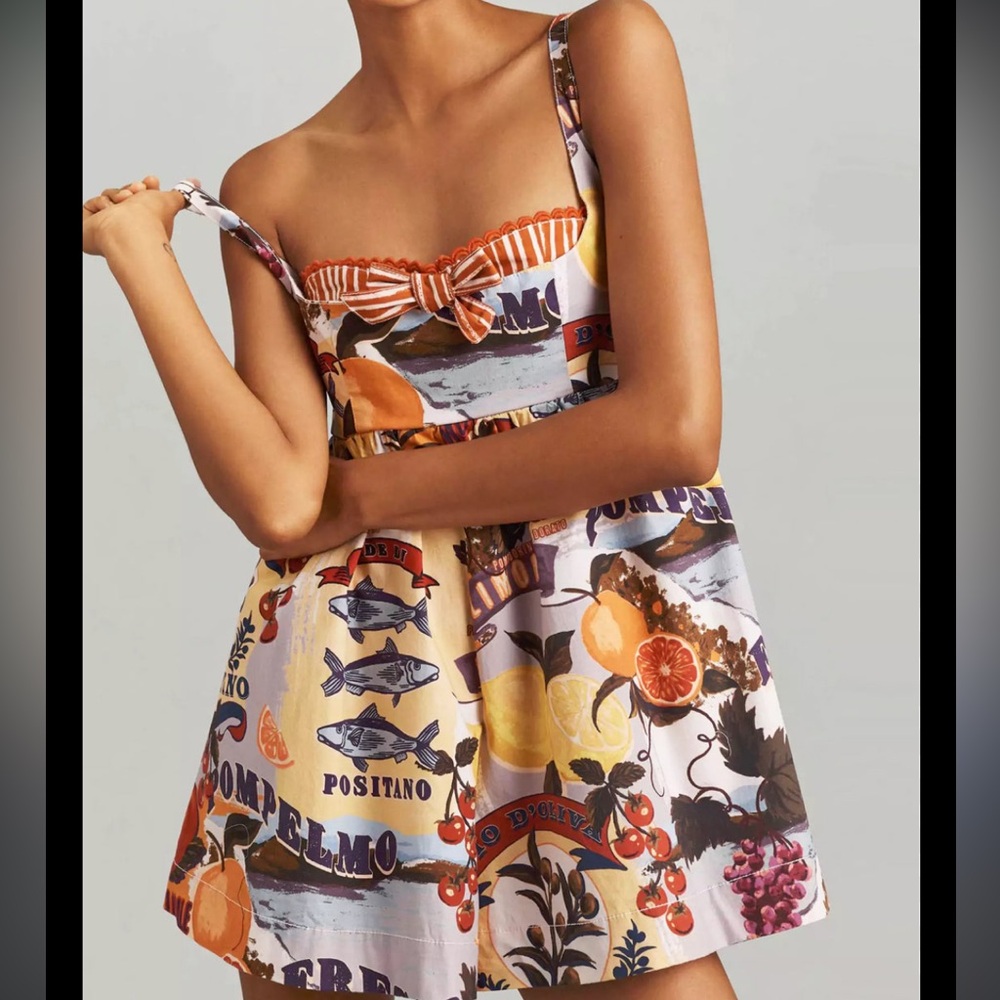 NWT Anthropologie Maeve Layered Bustier Romper